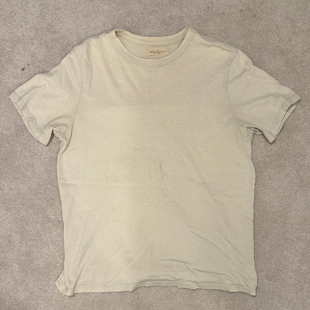 imogene + willie Light Beige Short Sleeve Tee